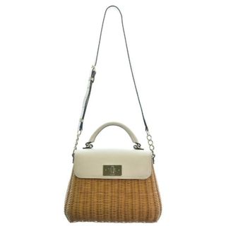 kate spade new york - kate spade new york かごバッグ - ベージュx白 【古着】【中古】