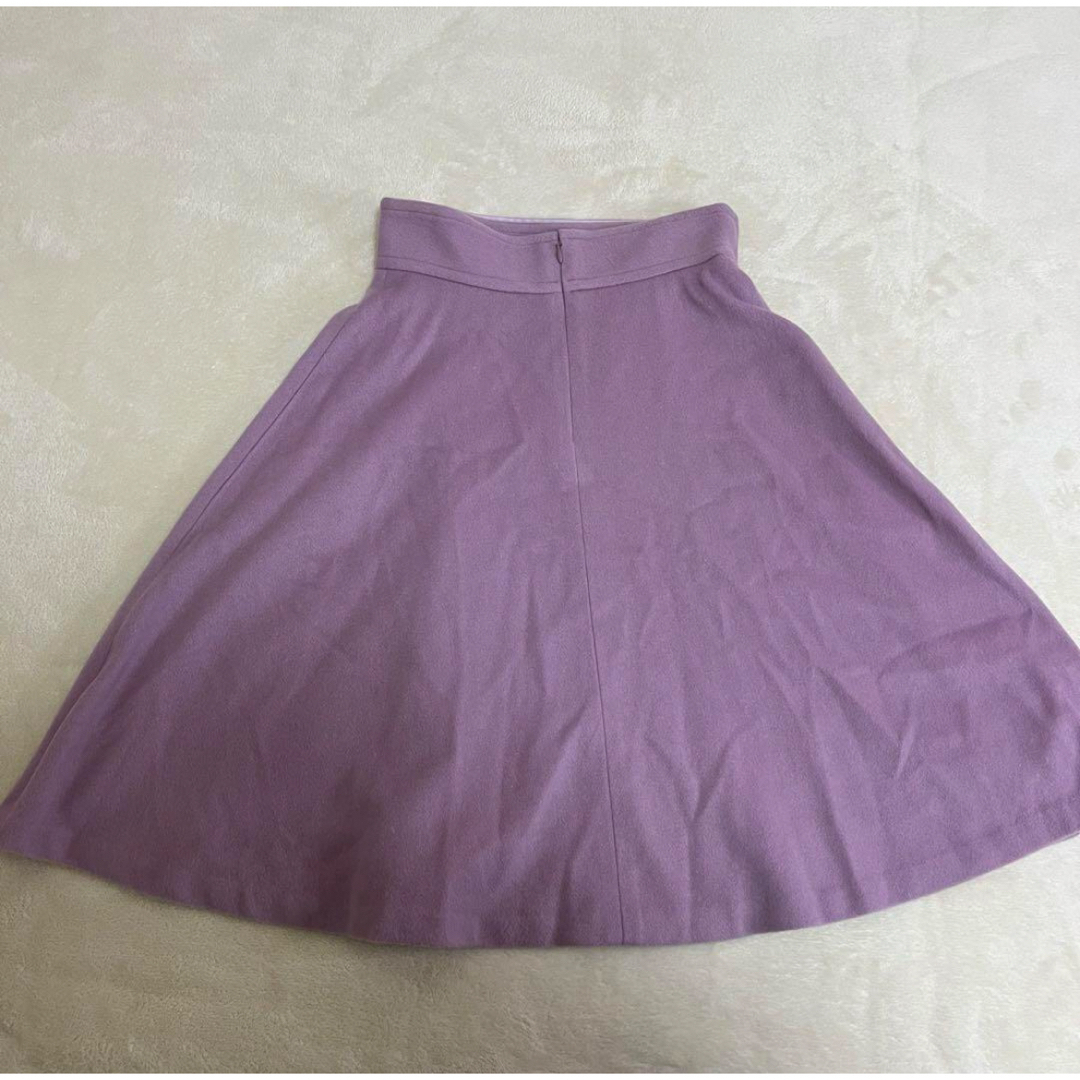 aquagirl(アクアガール)の【aquagirl】　アクアガール　ひざ丈スカート　XSサイズ　紫色　新品未使用 レディースのスカート(ロングスカート)の商品写真