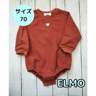 ロンパース★70★ELMO　エルモ　ベビー服　赤ちゃん　長袖(ノーカラージャケット)