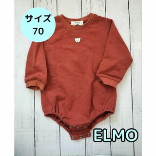 ロンパース★70★ELMO　エルモ　ベビー服　赤ちゃん　長袖(ノーカラージャケット)