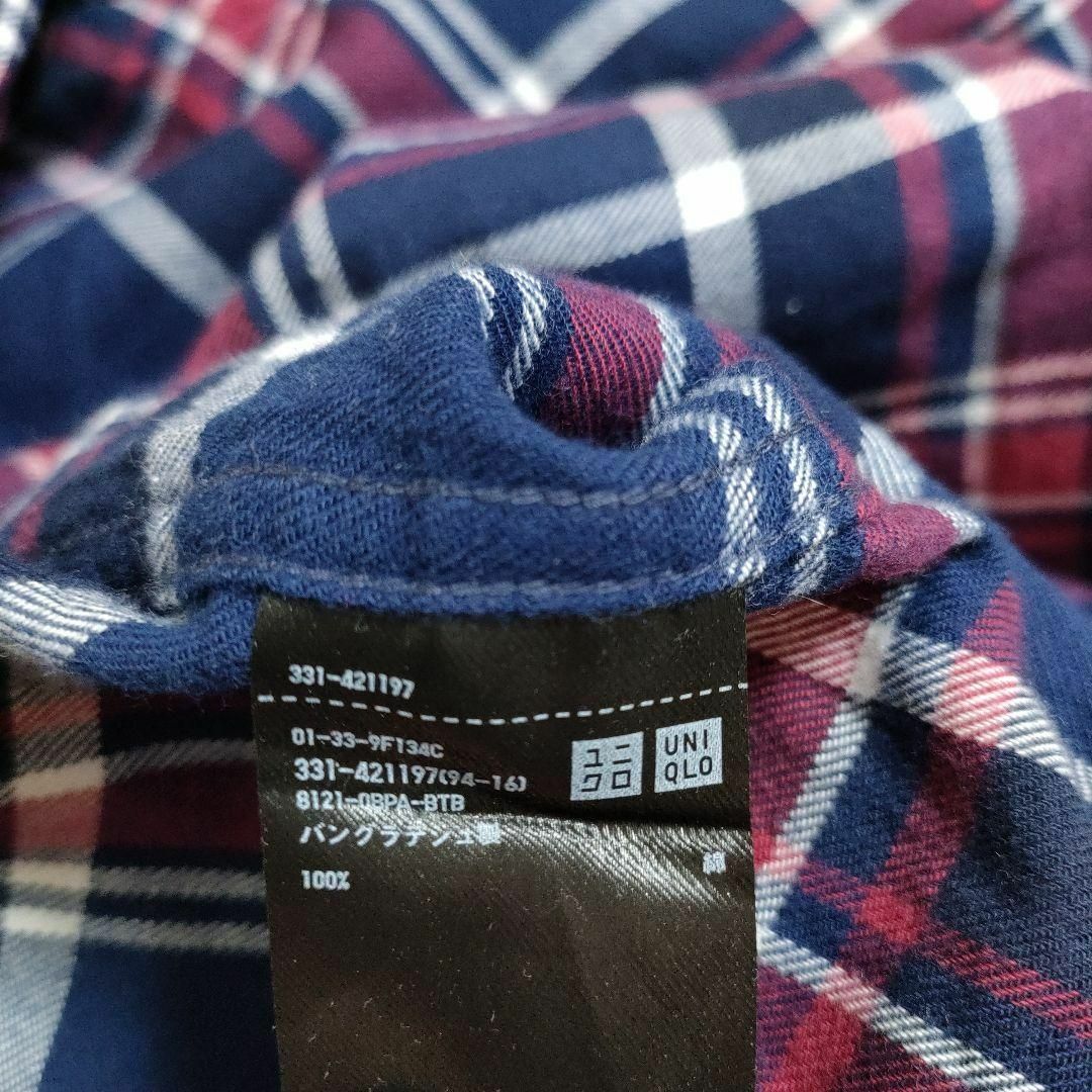 UNIQLO(ユニクロ)のUNIQLO ユニクロ (S)　フランネルチェックシャツ メンズのトップス(シャツ)の商品写真