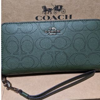 COACH - 新品未使用 COACHコーチ長財布 レディース折長財 ブラック