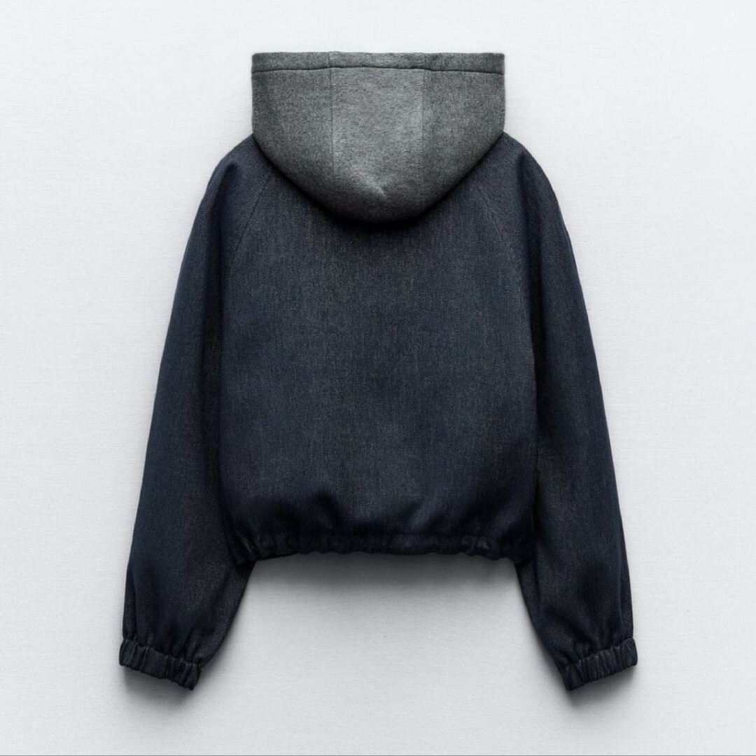 ZARA - 【ZARA】コントラストフード付きジャケッの通販 by ☆t.y ZARA - 【ZARA】コントラストフード付きジャケッの通販 by ☆t.y