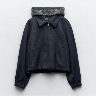 ザラ(ZARA)の【ZARA】コントラストフード付きジャケッ(Gジャン/デニムジャケット)