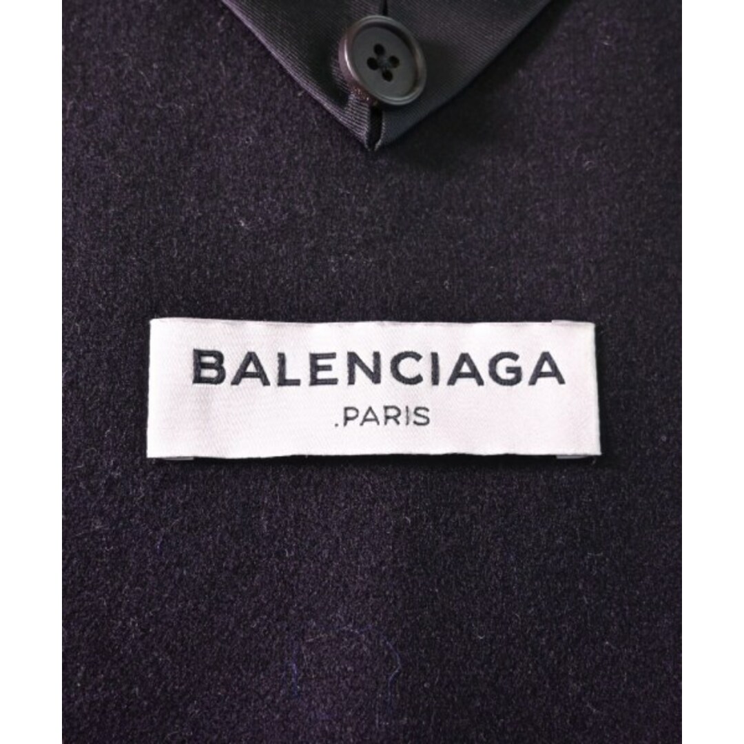 Balenciaga(バレンシアガ)のBALENCIAGA バレンシアガ チェスターコート 44(S位) 黒 【古着】【中古】 メンズのジャケット/アウター(チェスターコート)の商品写真