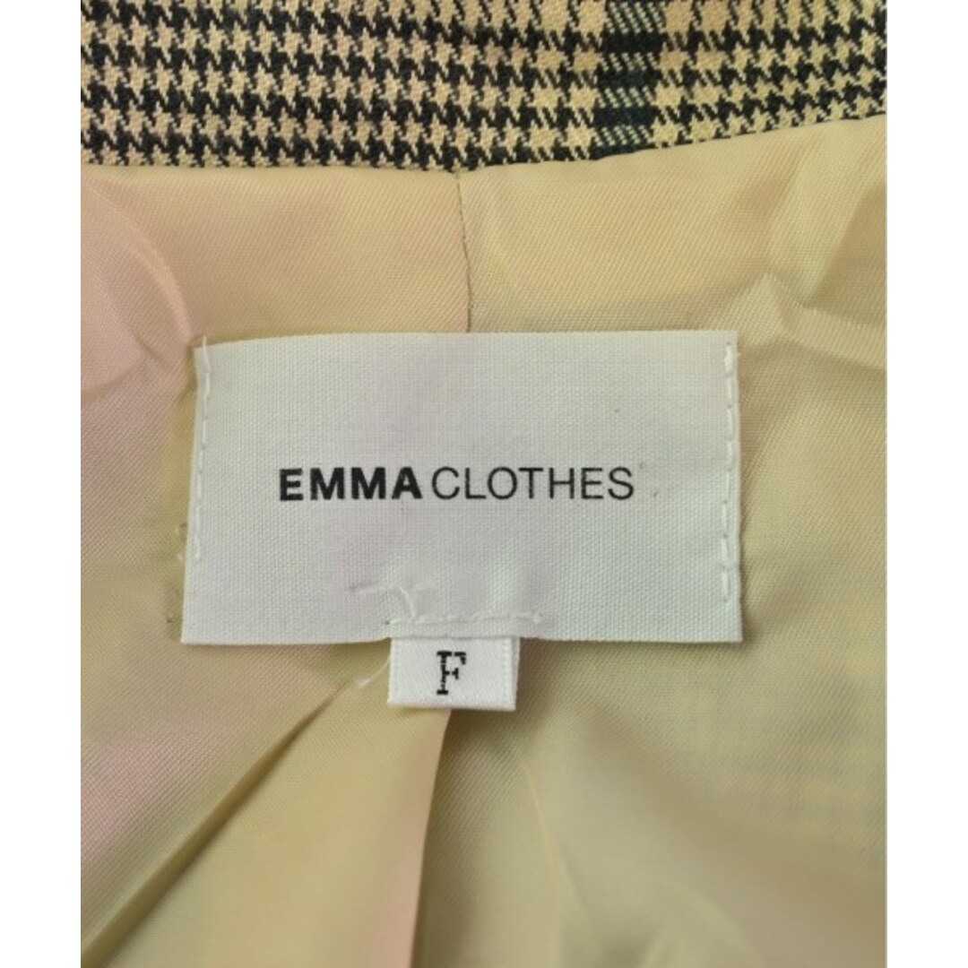 EMMA CLOTHES(エマクローズ)のEMMA CLOTHES カジュアルジャケット F ベージュx緑系(チェック) 【古着】【中古】 メンズのジャケット/アウター(テーラードジャケット)の商品写真