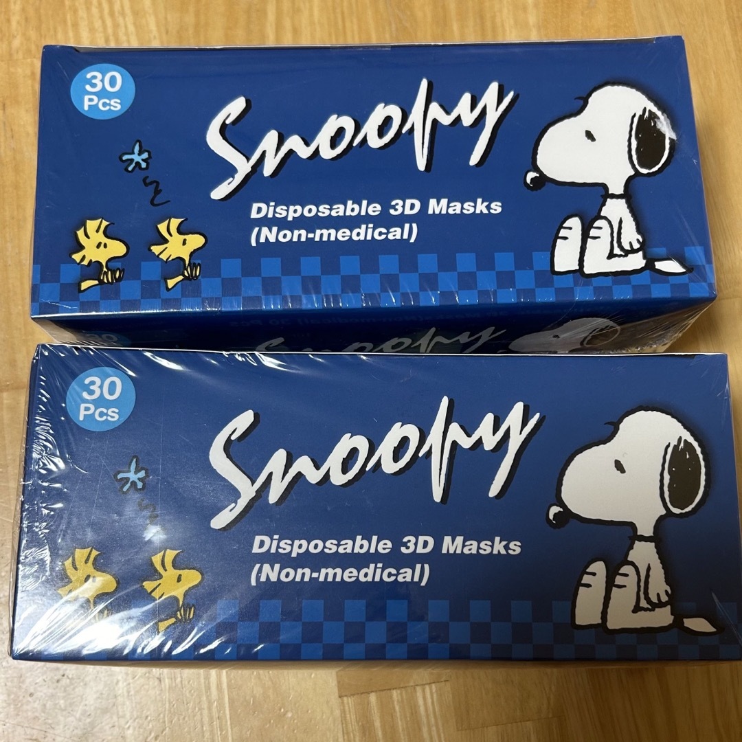 SNOOPY(スヌーピー)のSNOOPY  スヌーピー3D4層不織布マスク30枚入×2箱・60枚入 ホワイト インテリア/住まい/日用品のインテリア/住まい/日用品 その他(その他)の商品写真