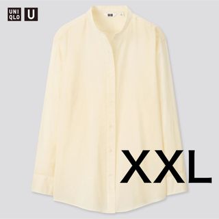 ユニクロ(UNIQLO)の【新品】 UNIQLO U  シアーバンドカラーシャツ XXL(シャツ/ブラウス(長袖/七分))