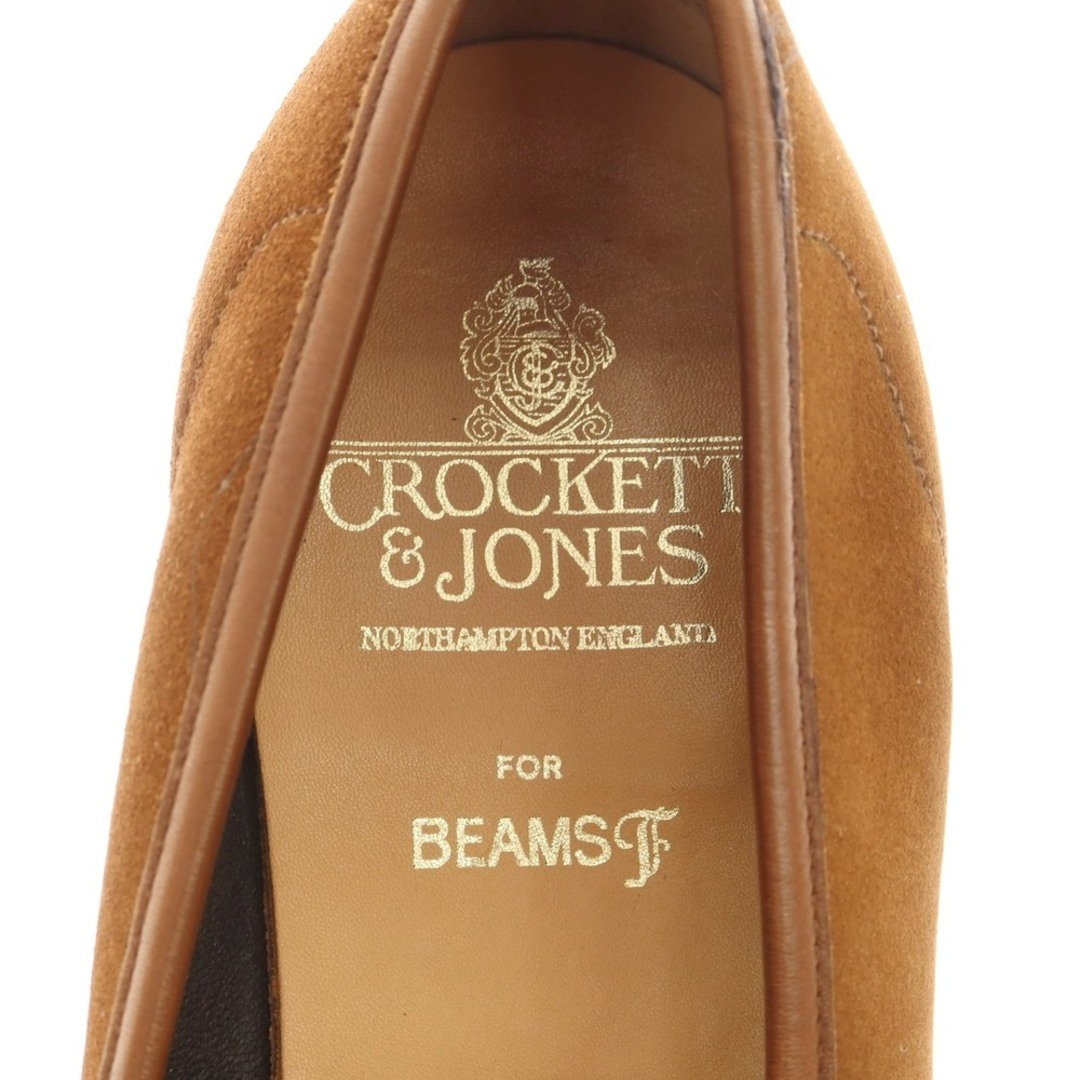 Crockett&Jones(クロケットアンドジョーンズ)の【中古】クロケットアンドジョーンズ CROCKETT&JONES BEAMS F別注 CAVIN スエード ローファー ブラウン【サイズ7 1/2 E】【メンズ】 メンズの靴/シューズ(ドレス/ビジネス)の商品写真