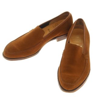 クロケットアンドジョーンズ(Crockett&Jones)の【中古】クロケットアンドジョーンズ CROCKETT&JONES BEAMS F別注 CAVIN スエード ローファー ブラウン【サイズ7 1/2 E】【メンズ】(ドレス/ビジネス)