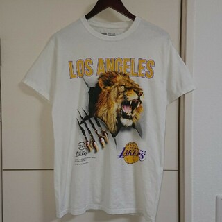 NBA ロサンゼルスレイカーズ Tシャツ 古着 バスケ ビッグプリント