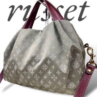 ラシット(Russet)のラシット russet 2way ショルダー ハンドバッグ グレー ボルドー(ショルダーバッグ)