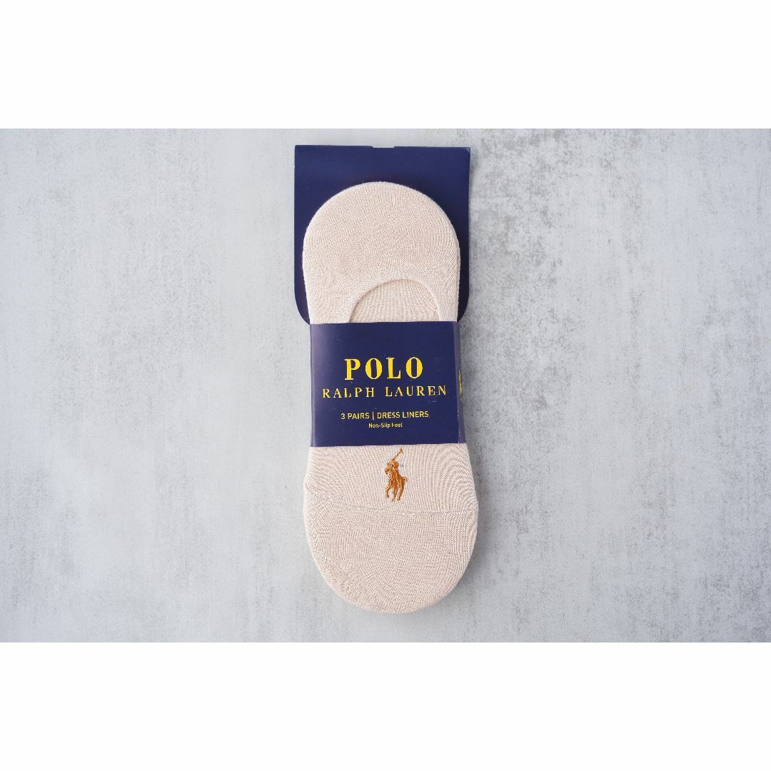 POLO RALPH LAUREN(ポロラルフローレン)のPOLOラルフローレン【レディース／3足セット】フットカバー【新品】ベージュ レディースのレッグウェア(ソックス)の商品写真