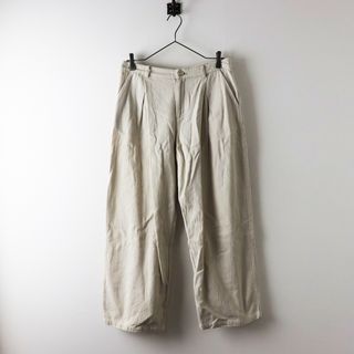 エヴァムエヴァ(evam eva)のエヴァムエヴァ evam cotton wide tuck wide pants コットンワイドタックパンツ 2/アイボリー ボトムス ロング 綿 【2400013738477】(カジュアルパンツ)