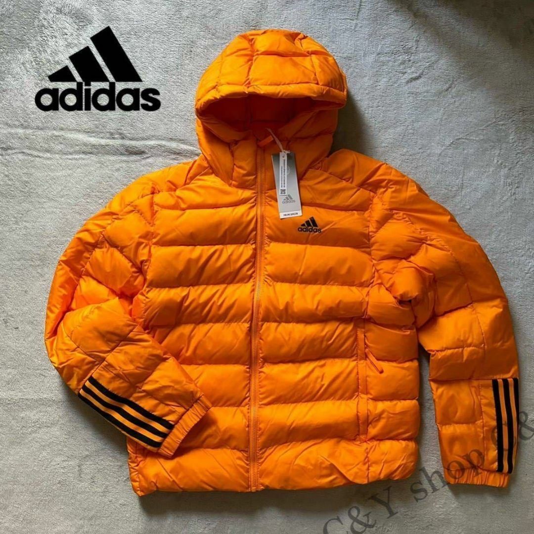 adidas(アディダス)の新品 adidas Lサイズ 3ストライプ 中綿ジャケット メンズのジャケット/アウター(ダウンジャケット)の商品写真