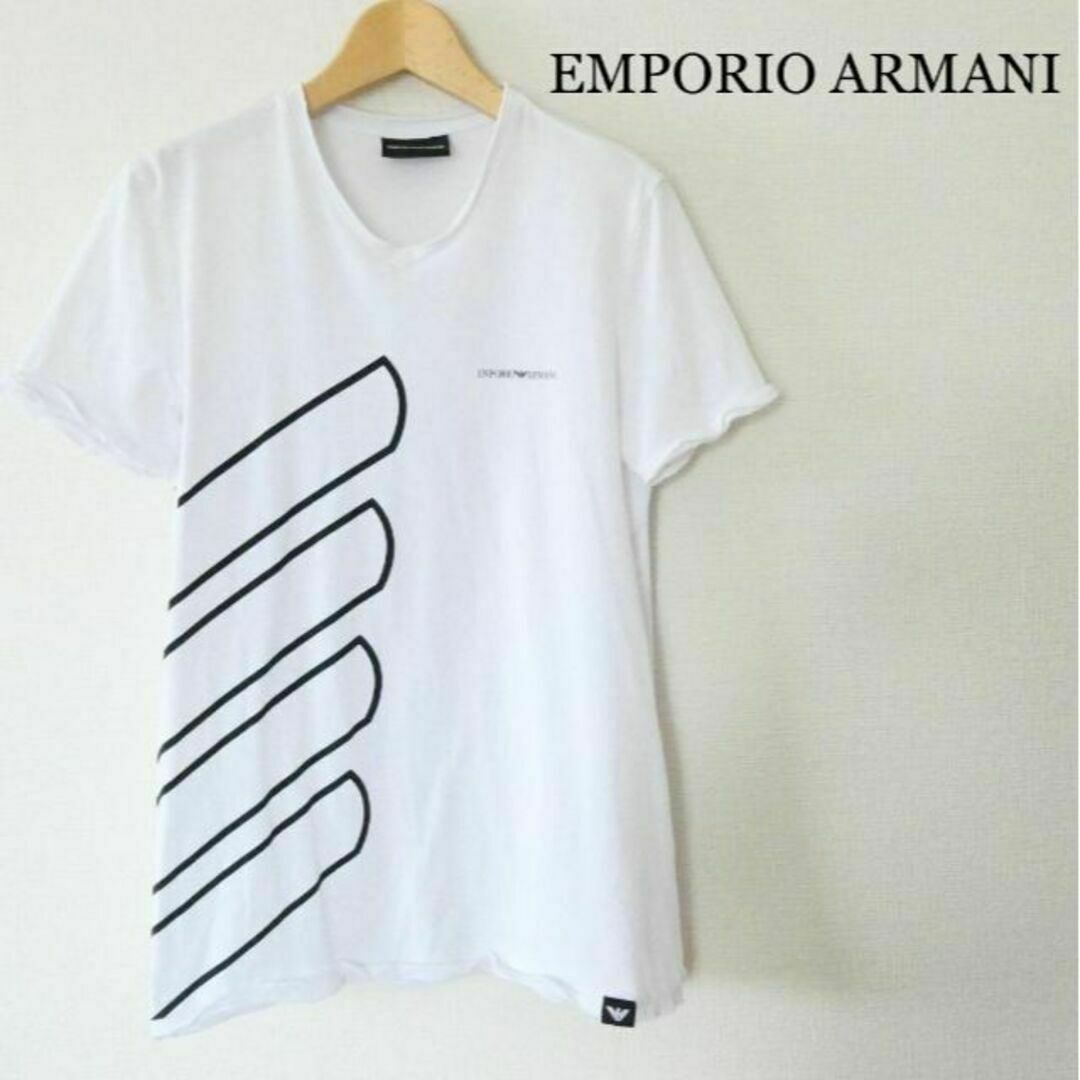 Emporio Armani(エンポリオアルマーニ)の美品 エンポリオアルマーニ 伸縮性あり Vネック 半袖 Tシャツ カットソー メンズのトップス(Tシャツ/カットソー(半袖/袖なし))の商品写真