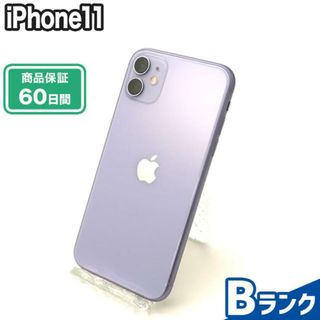 アイフォーン(iPhone)のNW制限有 SIMロック解除済み iPhone11 128GB Bランク 本体【ReYuuストア】 パープル(スマートフォン本体)