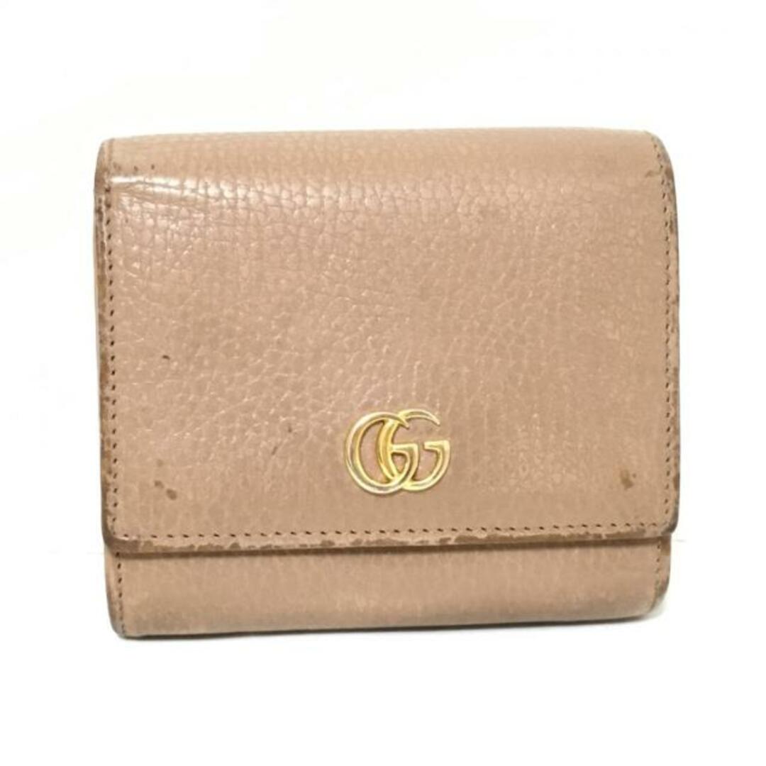 GUCCI(グッチ) 2つ折り財布 GGマーモント 598587 ピンクベージュ GUCCI(グッチ) 2つ折り財布 GGマーモント 598587 ピンクベージュ