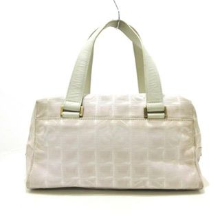 シャネル(CHANEL)のCHANEL(シャネル) ハンドバッグ レディース ニュートラベルライン ピンク×白 ジャガード×レザー(ハンドバッグ)