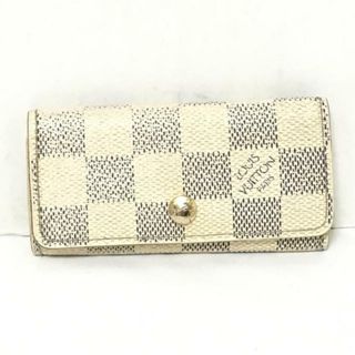 ルイヴィトン(LOUIS VUITTON)のLOUIS VUITTON(ルイヴィトン) キーケース ダミエ ミュルティクレ4 N60020 アズール イニシャル刻印 ダミエ・キャンバス(キーケース)