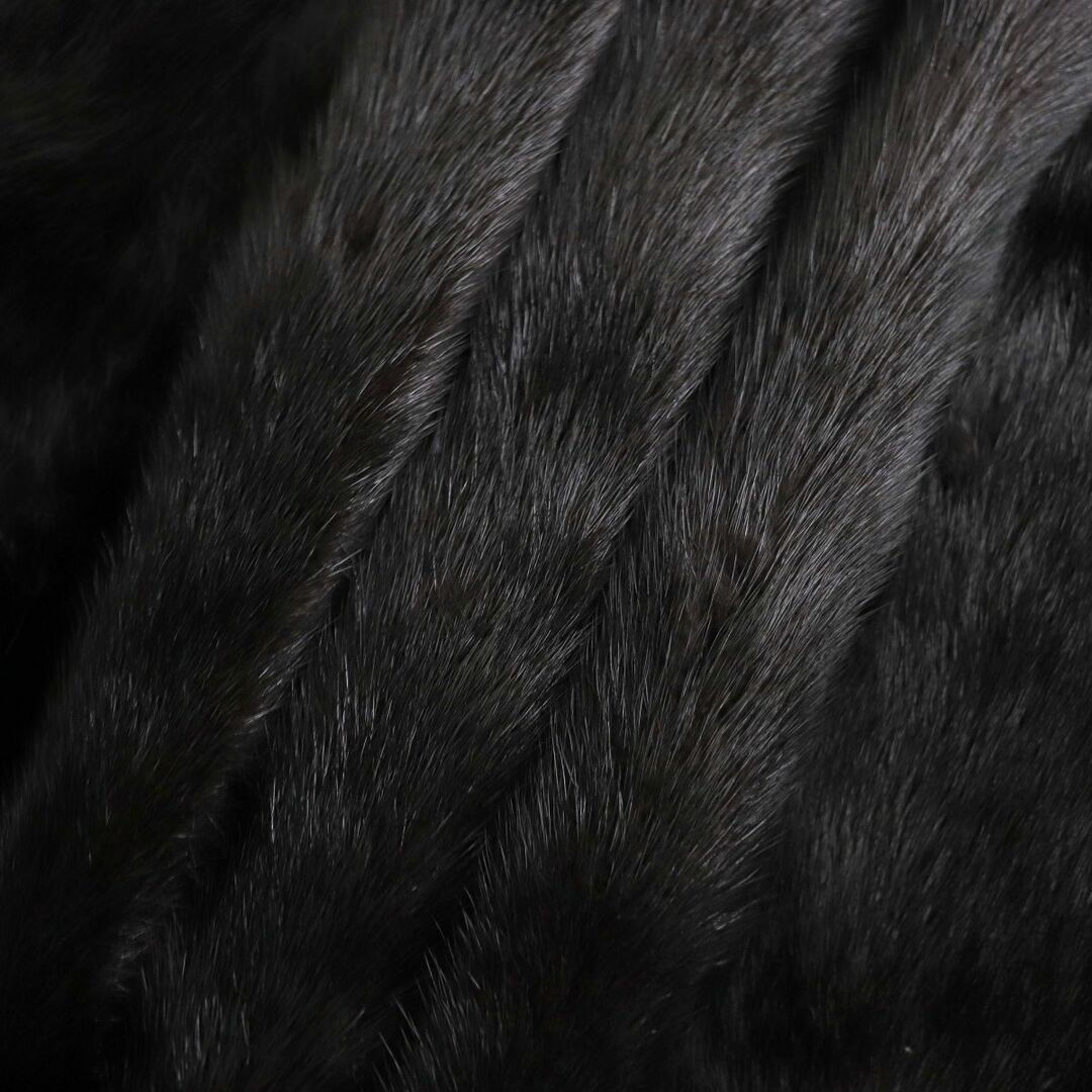 極美品★MINK　ミンク　本毛皮コート　ダークブラウン（ブラックに近い）　13　毛質艶やか・柔らか◎ レディースのジャケット/アウター(毛皮/ファーコート)の商品写真