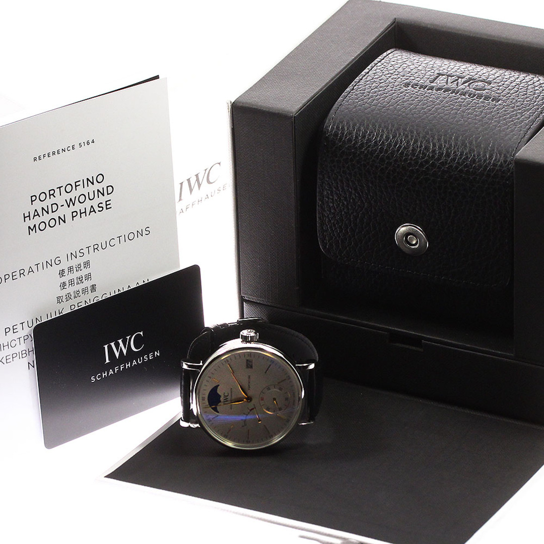 IWC(インターナショナルウォッチカンパニー)のIWC SCHAFFHAUSEN IW516401 ポートフィノ ムーンフェイズ 手巻き メンズ 良品 箱・保証書付き_801913 メンズの時計(腕時計(アナログ))の商品写真