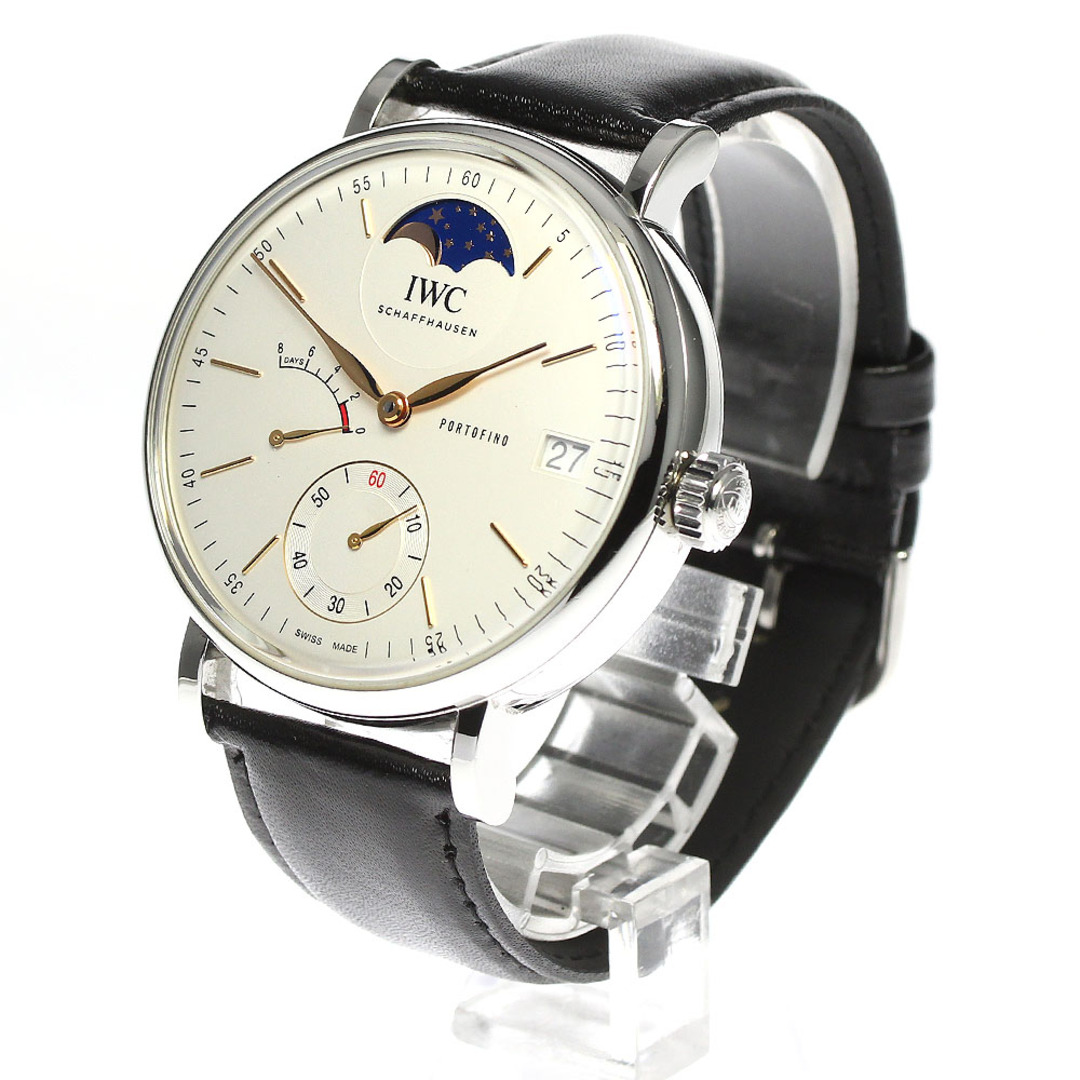 IWC(インターナショナルウォッチカンパニー)のIWC SCHAFFHAUSEN IW516401 ポートフィノ ムーンフェイズ 手巻き メンズ 良品 箱・保証書付き_801913 メンズの時計(腕時計(アナログ))の商品写真