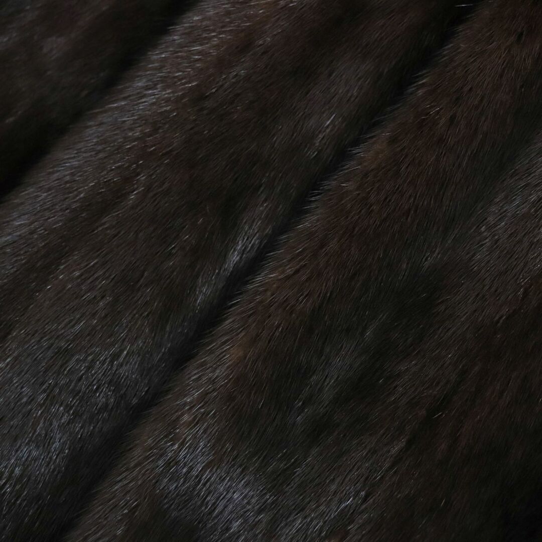 毛並み極美品▼カナダ製　CANADA Majestic MINK　カナダマジェステックミンク　本毛皮コート　ダークブラウン　毛質艶やか・柔らか◎ レディースのジャケット/アウター(毛皮/ファーコート)の商品写真