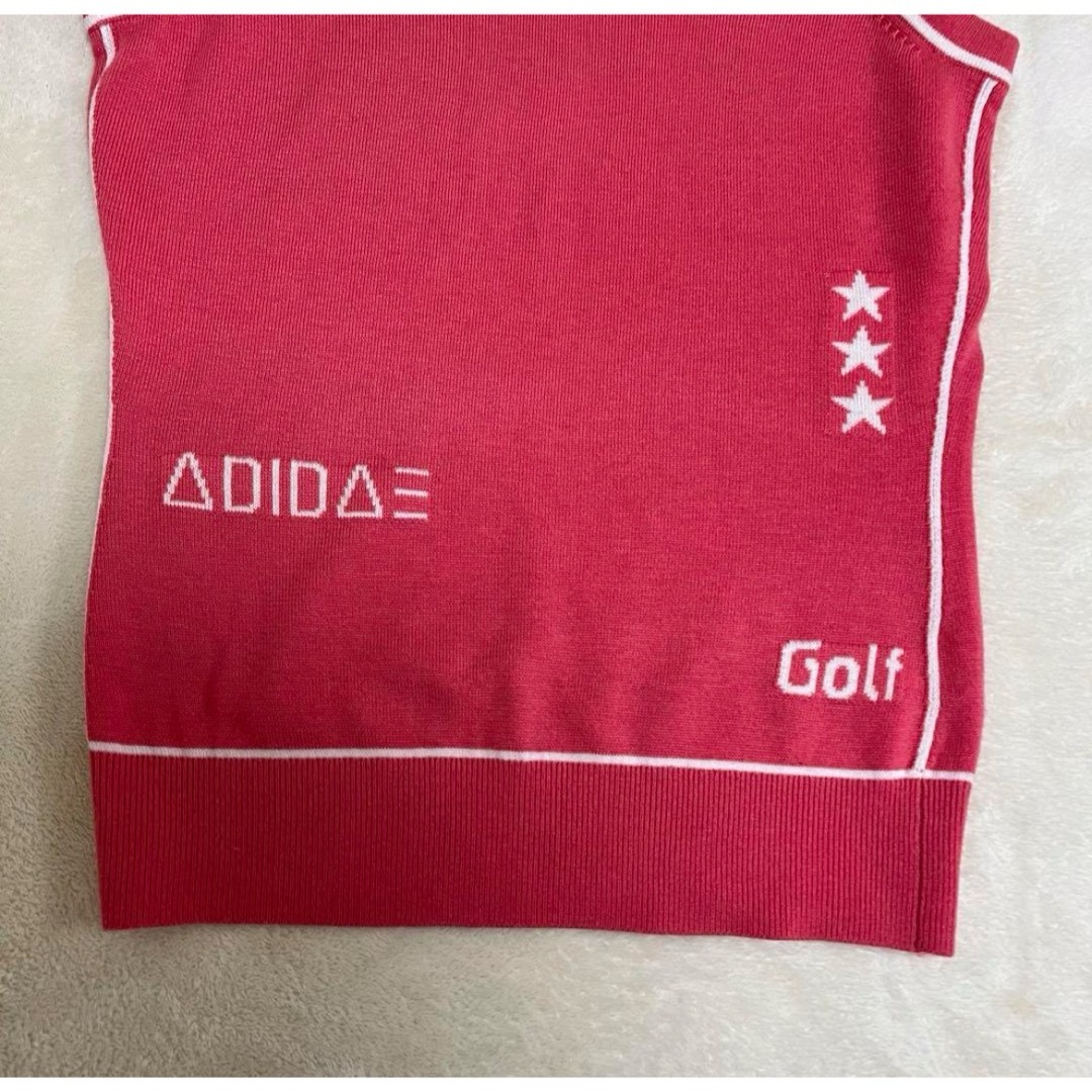 adidas(アディダス)の【adidas golf】　アディダスゴルフ　ニットベスト　ピンク系　Mサイズ レディースのトップス(ベスト/ジレ)の商品写真