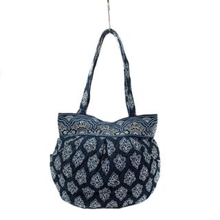 ヴェラブラッドリー(Vera Bradley)のVera Bradley(ベラブラッドリー) ショルダーバッグ美品  - ダークネイビー×ブルー×アイボリー ペイズリー柄 コットン(ショルダーバッグ)