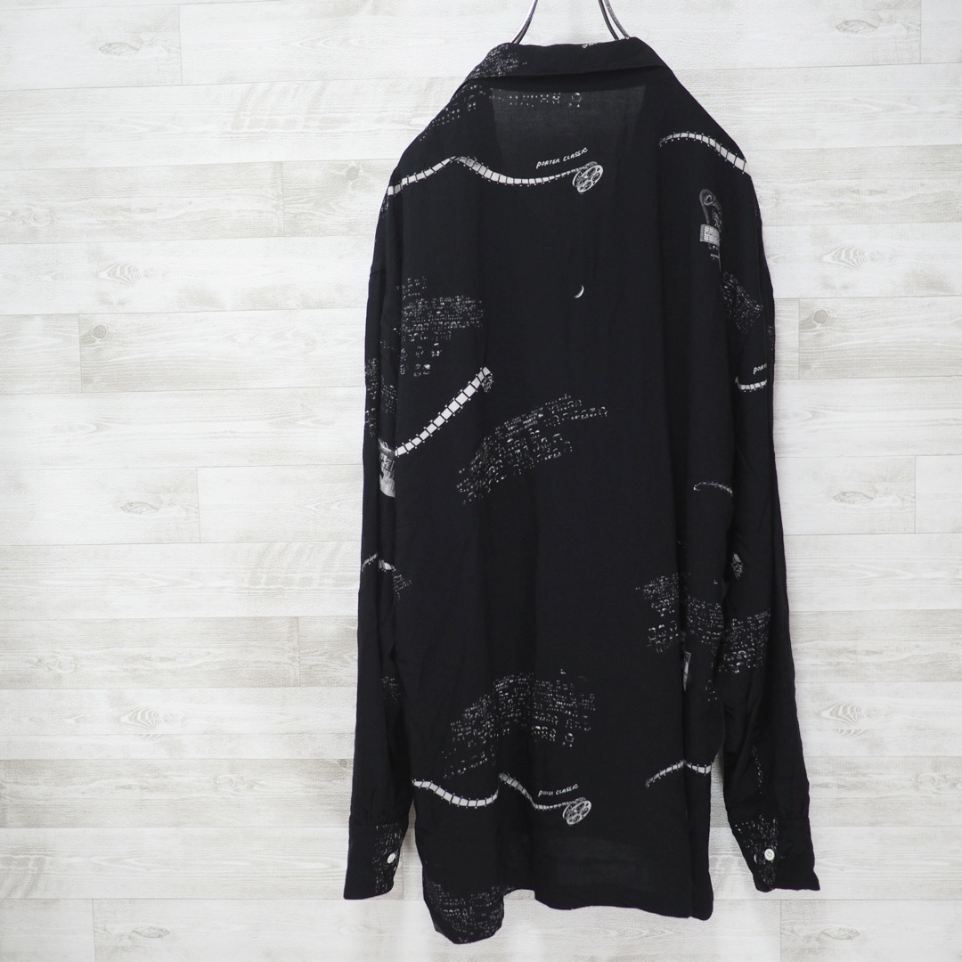 PORTER CLASSIC(ポータークラシック)のP.C.18AW “Cinema Aloha” Long Shirt-Blk/M メンズのトップス(シャツ)の商品写真