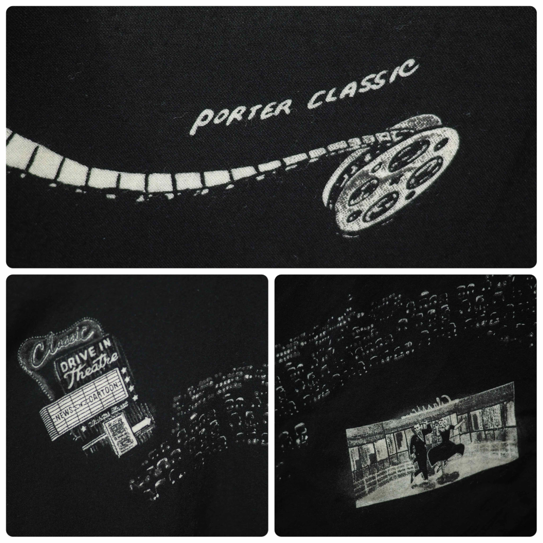 PORTER CLASSIC(ポータークラシック)のP.C.18AW “Cinema Aloha” Long Shirt-Blk/M メンズのトップス(シャツ)の商品写真