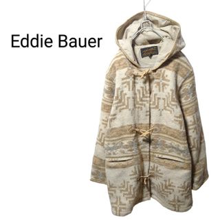 エディーバウアー(Eddie Bauer)の【Eddie Bauer】80's ネイティブ柄 ウールダッフルコートS-400(ダッフルコート)