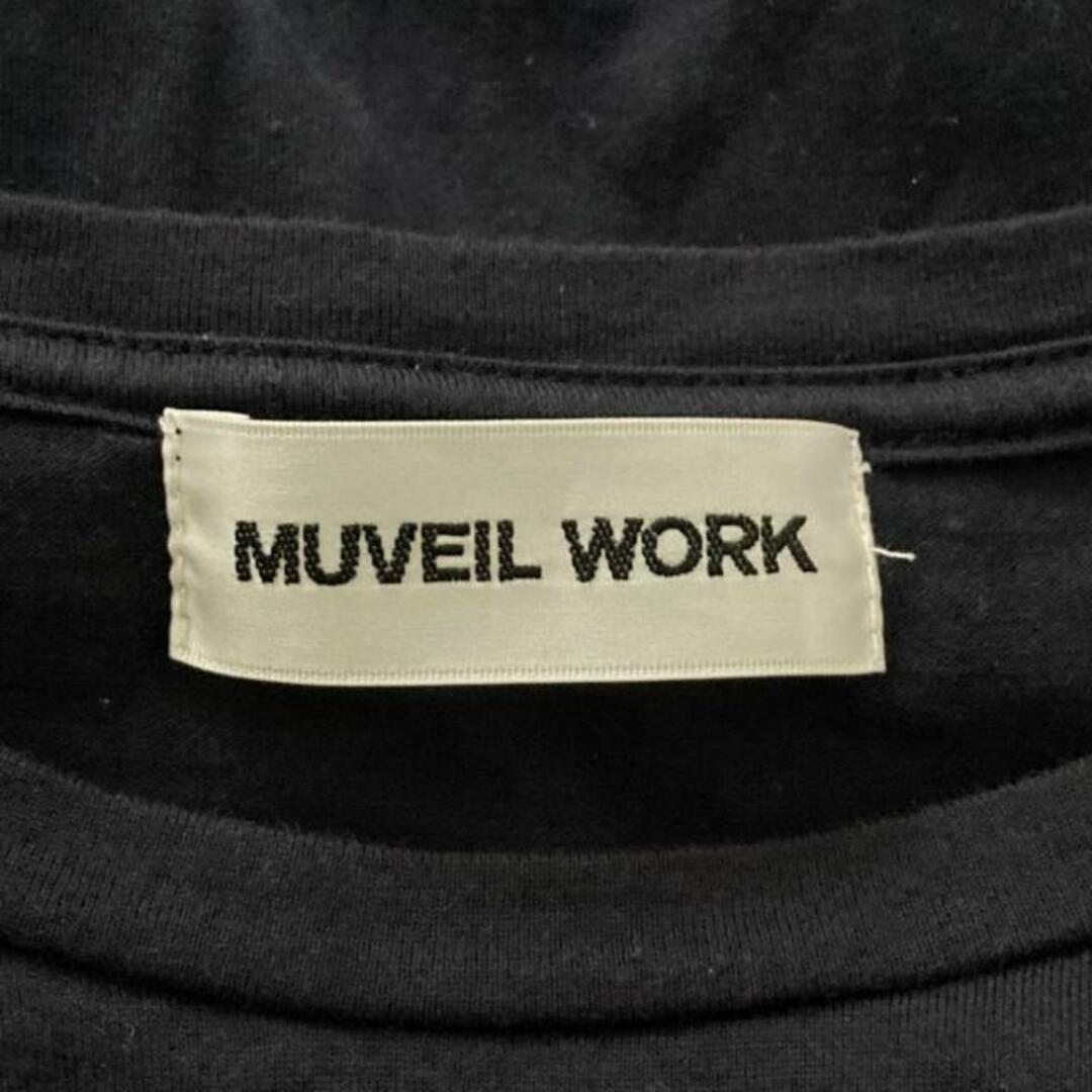 MUVEIL WORK(ミュベールワーク)のMUVEIL WORK(ミュベールワーク) ワンピース サイズ38 M レディース - ダークネイビー×黒 クルーネック/半袖/ひざ丈/チュールレース レディースのワンピース(その他)の商品写真