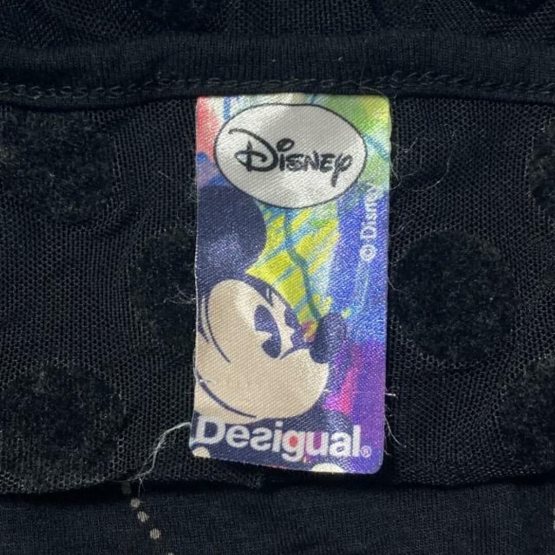 DESIGUAL(デシグアル)のDesigual(デシグアル) ノースリーブカットソー サイズM レディース - 黒×ゴールド×ベージュ クルーネック/ドット柄/ミニーマウス/Disney レディースのトップス(カットソー(半袖/袖なし))の商品写真