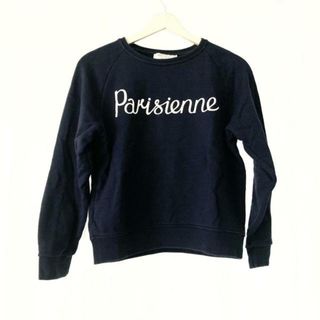 メゾンキツネ(MAISON KITSUNE')のMAISON KITSUNE(メゾンキツネ) トレーナー サイズS レディース - ダークネイビー×白 長袖(トレーナー/スウェット)