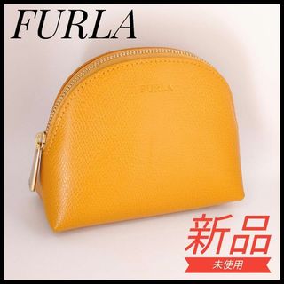 フルラ(Furla)の新品未使用　フルラ　FURLA　ポーチ　化粧ポーチバニティ　小物入れ　マスタード(ポーチ)