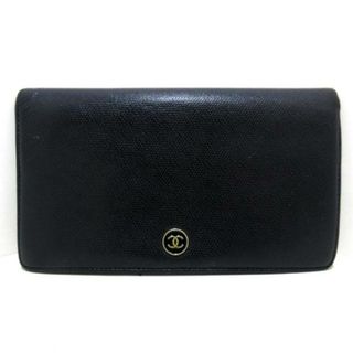 シャネル(CHANEL)のCHANEL(シャネル) 長財布 ココボタン 黒 キャビアスキン(財布)