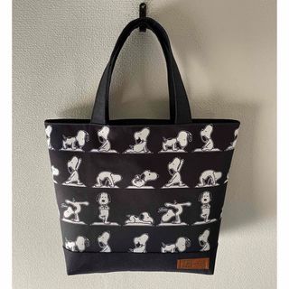 スヌーピー(SNOOPY)のハンドメイド　トートバッグ　スヌーピー　ヨガ(トートバッグ)