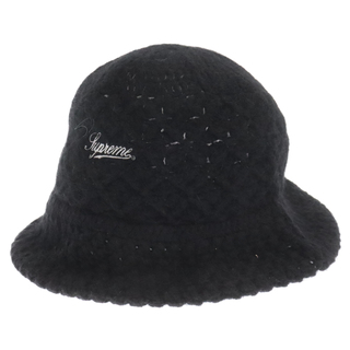 シュプリーム(Supreme)のSUPREME シュプリーム 22AW Mohair Crochet Crusher モヘア クロシェット クラッシャーハット 帽子 ブラック(ハット)