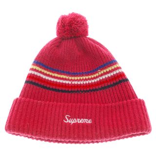 シュプリーム(Supreme)のSUPREME シュプリーム 12AW Loose Gauge Stripe Beanie Cap ストライブ ビーニー ニット帽 帽子 レッド(ニット帽/ビーニー)