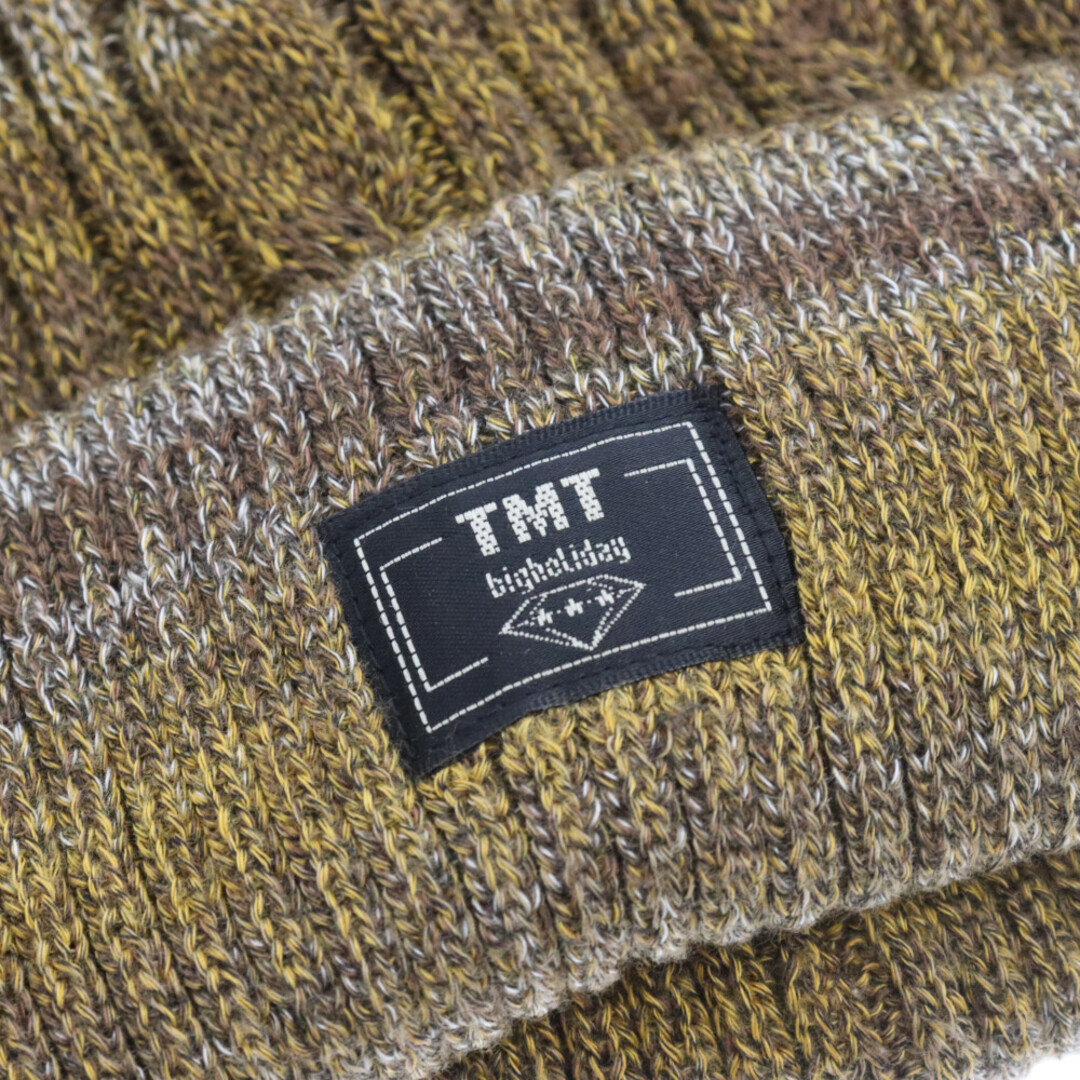 TMT(ティーエムティー)のT.M.T ティーエムティー アクリル ロゴ ニット 帽子 ブラウン メンズの帽子(ニット帽/ビーニー)の商品写真
