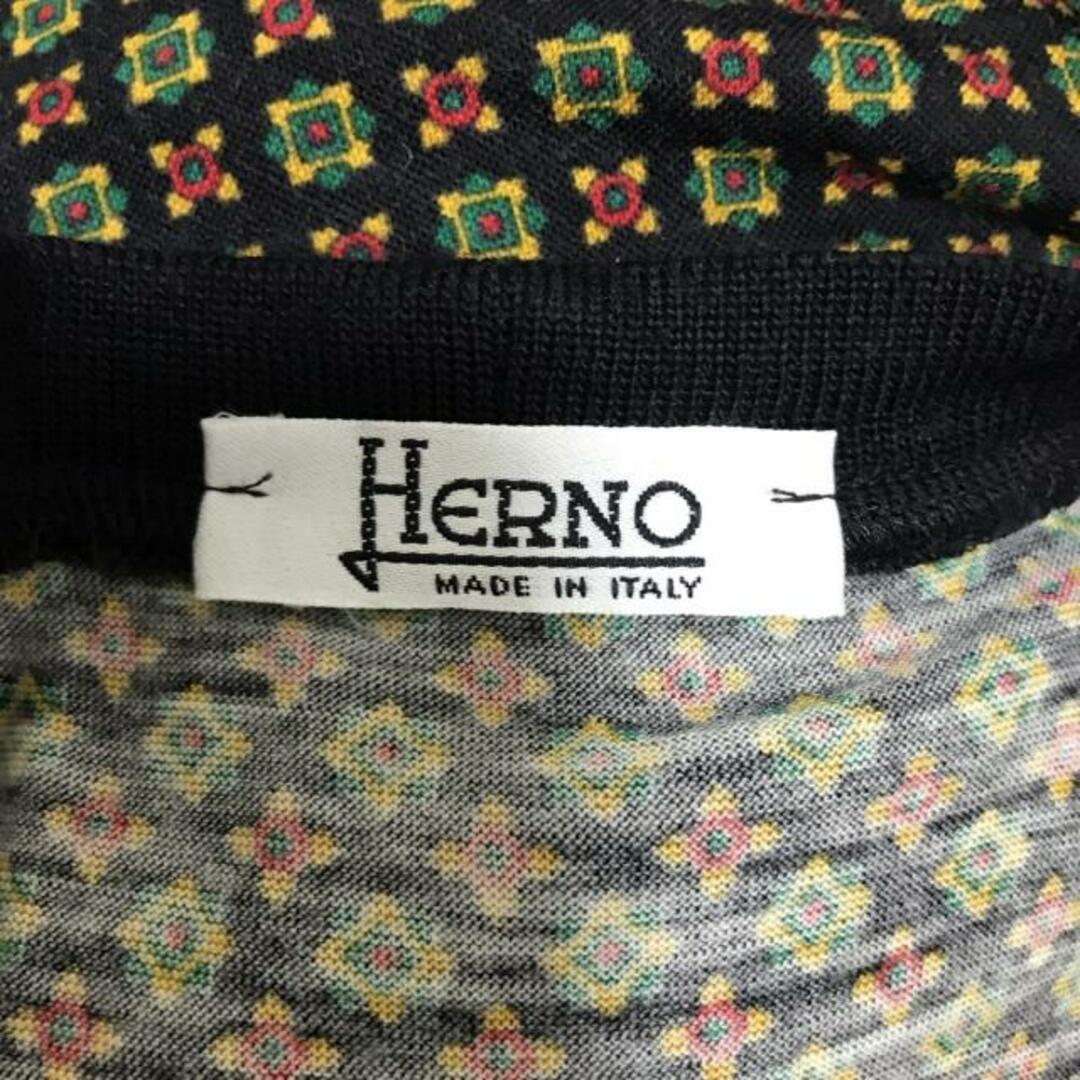 HERNO(ヘルノ)のHERNO(ヘルノ) アンサンブル サイズ42 M レディース - 黒×イエロー×マルチ 肩パッド レディースのトップス(アンサンブル)の商品写真