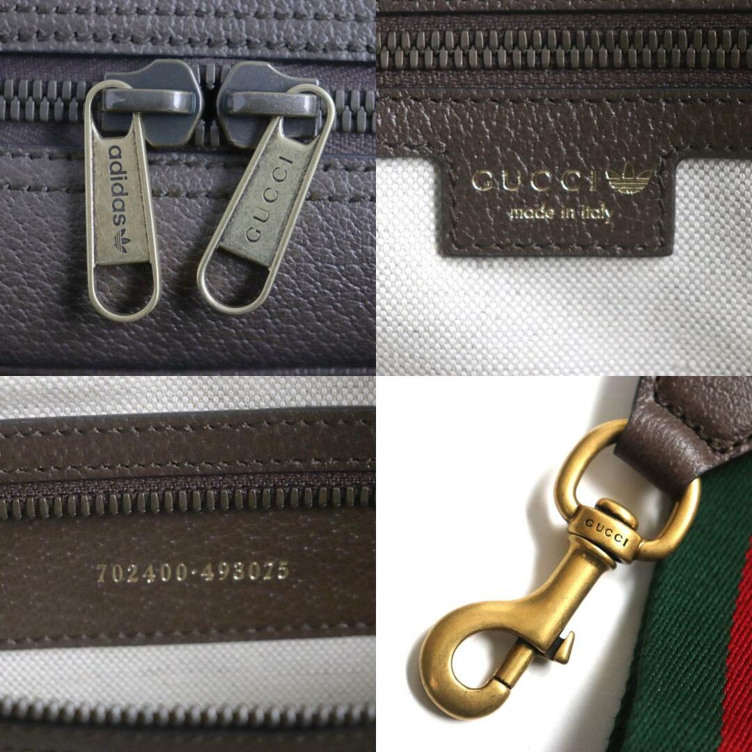 Gucci(グッチ)の未使用品▼GUCCI×adidas グッチ×アディダス 702400 GGベルベット トレフォイル 2WAY ダッフルバッグ/ボストン ブラウン系 伊製 メンズ 袋 メンズのバッグ(ボストンバッグ)の商品写真