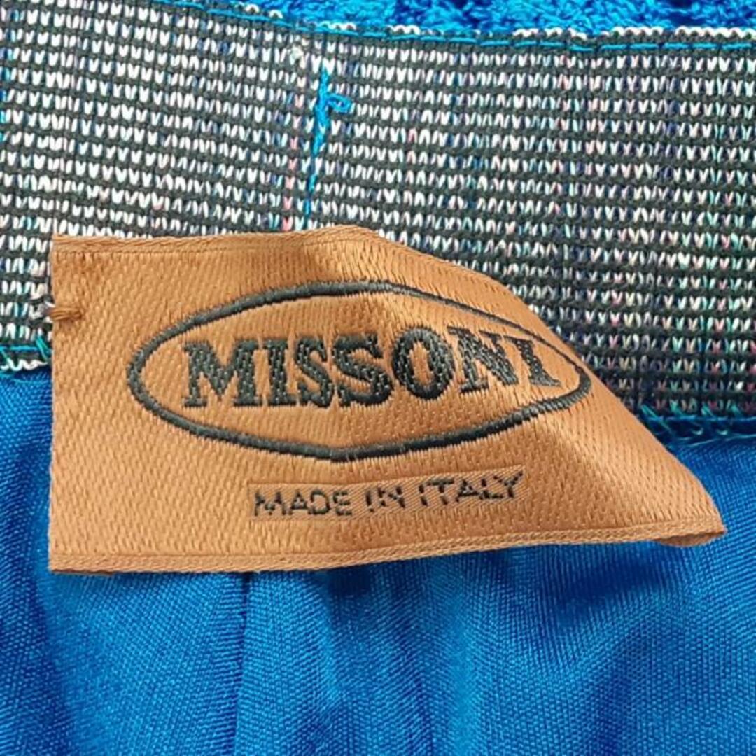 MISSONI(ミッソーニ)のMISSONI(ミッソーニ) スカート サイズ44 L レディース美品  - ブルー ひざ丈/ウエストゴム レディースのスカート(その他)の商品写真