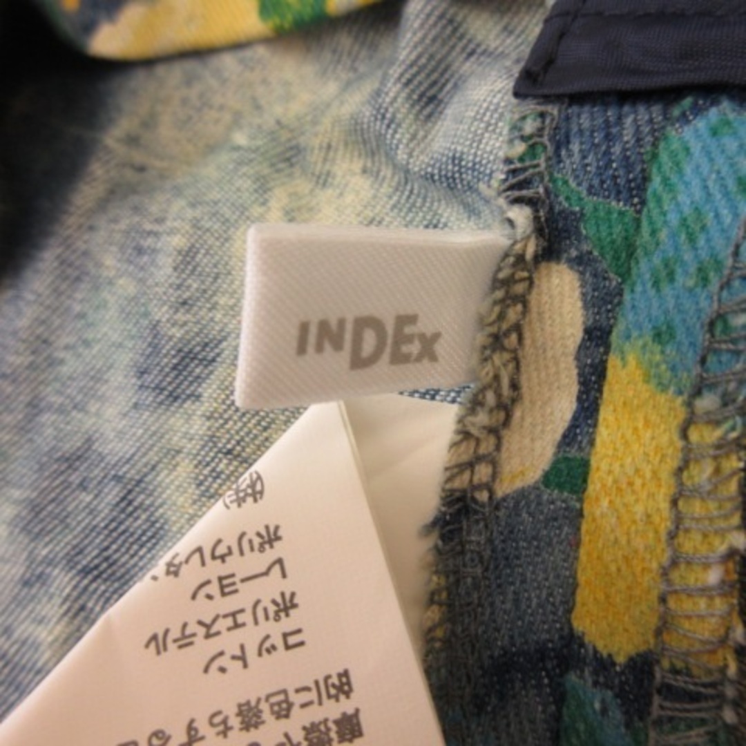 INDEX(インデックス)のインデックス INDEX ミニスカート コクーン ストレッチ 花柄 黄 青 M レディースのスカート(ミニスカート)の商品写真
