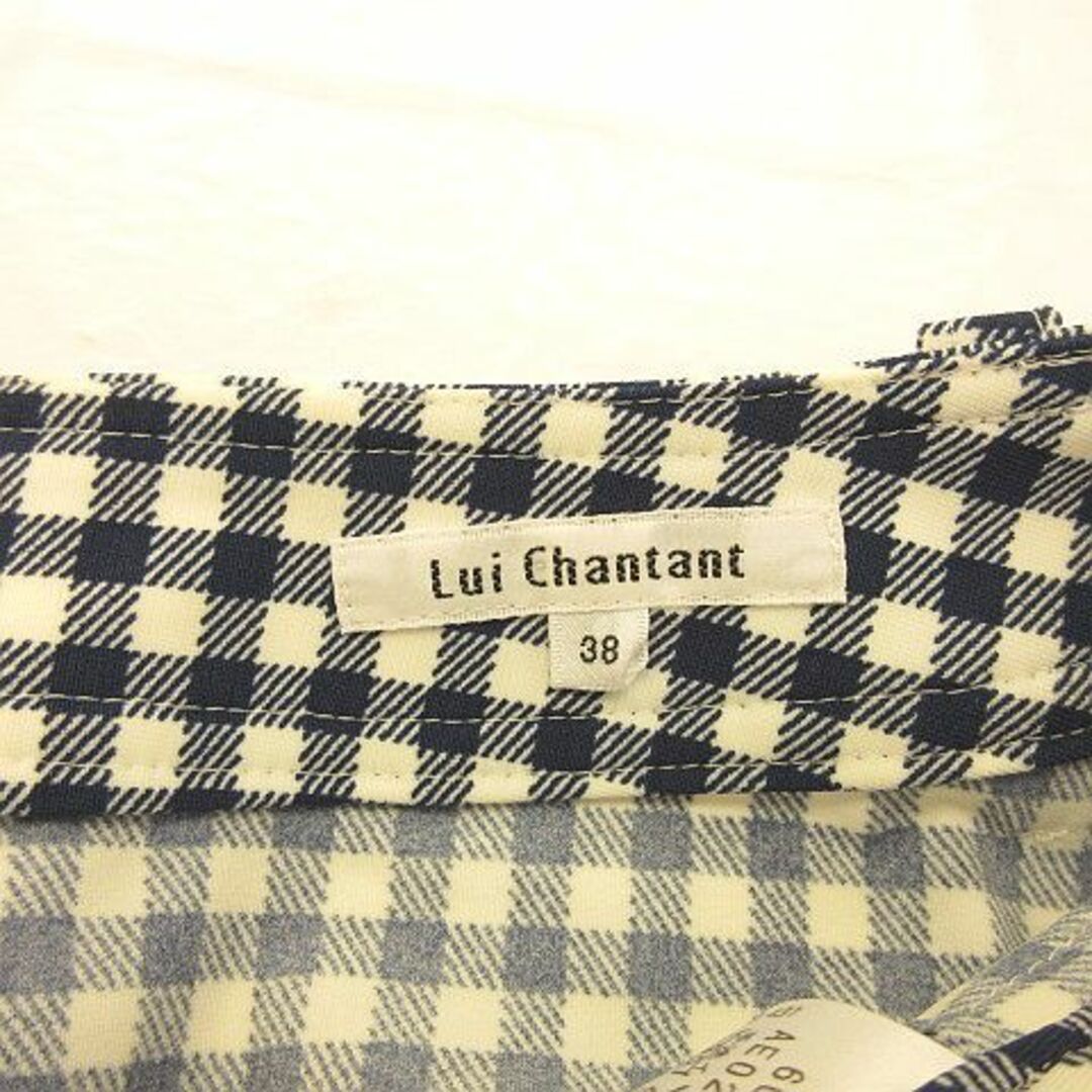 ルイシャンタン Lui Chantant スカート タイト ひざ丈 紺 白 38 レディースのスカート(ひざ丈スカート)の商品写真