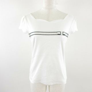 トッカ(TOCCA)のトッカ TOCCA カットソー Tシャツ 半袖 リボン 白 XS *T401(Tシャツ(半袖/袖なし))