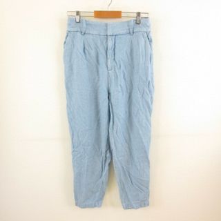 ザラ(ZARA)のザラ ZARA ロングパンツ テーパード 水色 M *T472(その他)