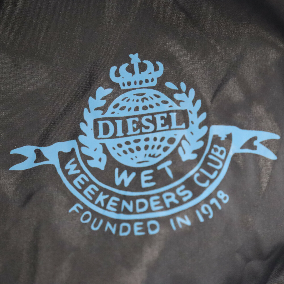 DIESEL(ディーゼル)のDIESEL ディーゼル ロゴプリントナイロンジャケット ブラック メンズのジャケット/アウター(ナイロンジャケット)の商品写真